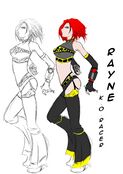 First off, cyberpunk clothes are generally scandalous and awesome to design. So no, she's not a streetwalker, it's just the time she lives in.