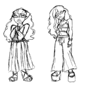 Lovelace in casual clothes.