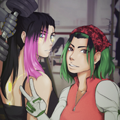 Agatha posing with Iris