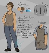 Character sheet. By all accounts Dahlia’s actually pretty normal, I mean aside from the fact ‘Dahlia Mercer’ isn’t her given name [Still working on fleshing out her past and why she took on a new name in the first place but details details] she’s fairly normal.