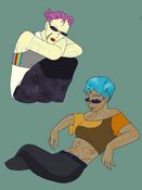 Jane and her sister Jamie Denton (colored version) by kleiner-ghost