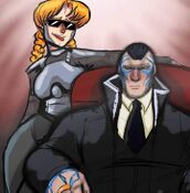 An early, discarded concept of Claire with Walton Simons by Danny T. Owen