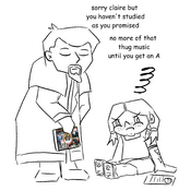 A younger Claire dealing with Paul's father role.